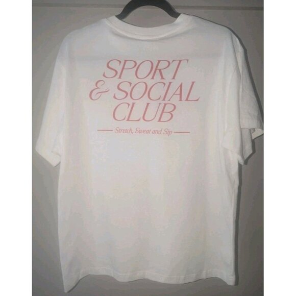 Wilo The Label Sport And Social Club White Cotton Tee T-shirt Size XS NWT - Picture 4 of 13